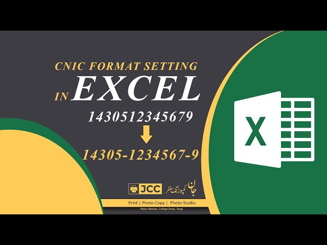 CNIC Number Format in Excel | How to Format ID Card Number in Excel class=