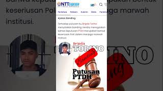 Bripda TTD Ajukan Banding Putusan PDTH