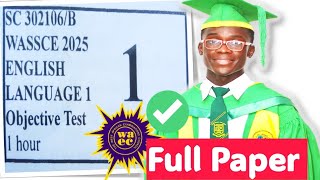 WASSCE 2025 ENGLISH LANGUAGE PAST QUESTIONS AND ANSWERS OBJECTIVE