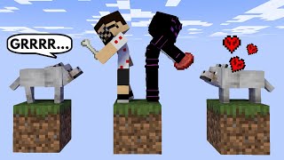 Can We Tame A Wolf On Minecraft ONE BLOCK?! (BLOX4FUN ONE BLOCK SERIES!) screenshot 4