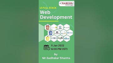 New Batch on UI Full Stack Web by Mr. Sudhakar Sharma