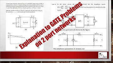 GATE Problems on 2 port-networks| Solution explained in detail