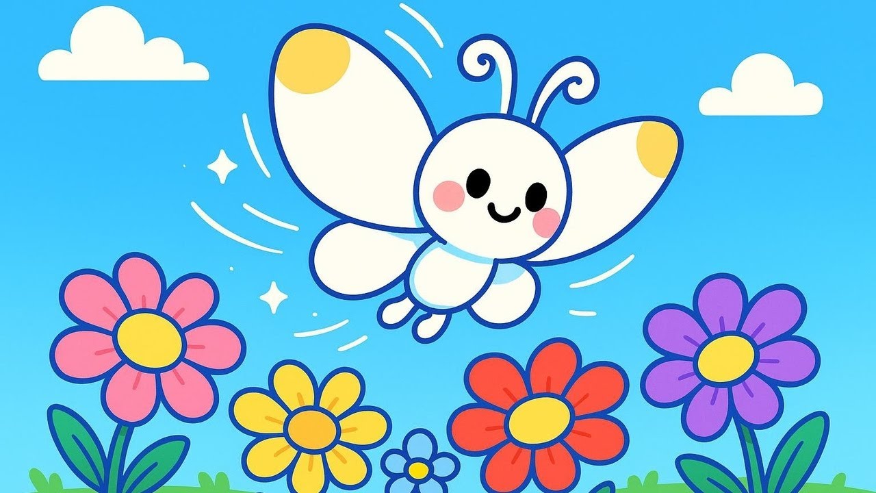 Farfallina bella e bianca 🦋 Filastrocca per bambini