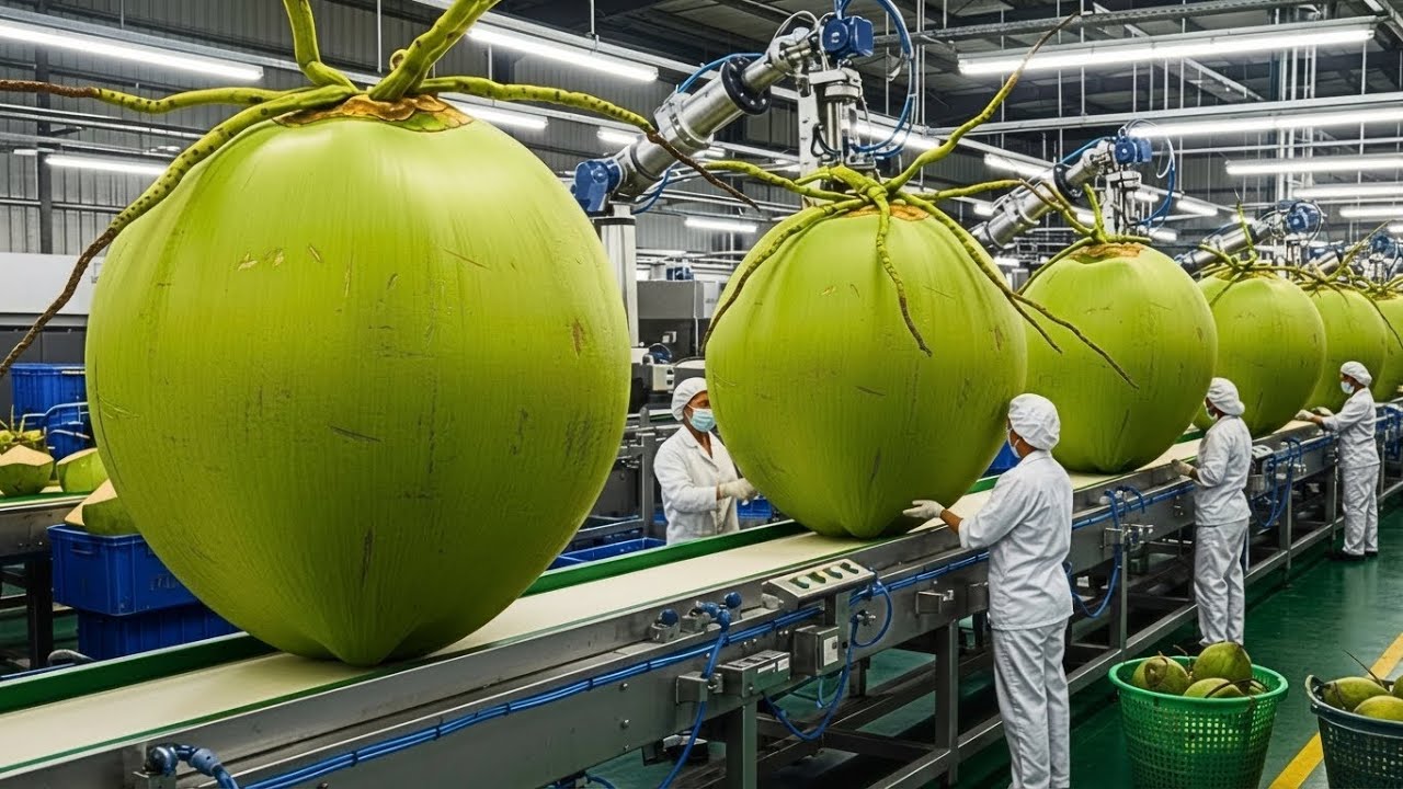 How It's Made: Premium Coconut Water – From Fresh Fruit to Bottle (Full Process)