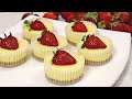 Wie man einen Käsekuchen macht! Einfaches Rezept! Erdbeeren und Käse