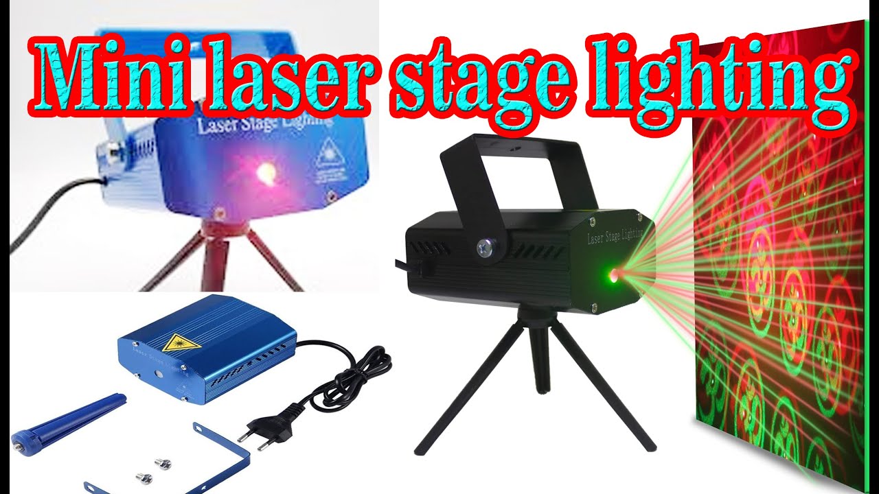 Mini Laser stage light laser stage lighting music Mini dj laser light unboxing mini laser