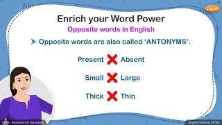 Grade 6 English - Antonyms and Synonyms
