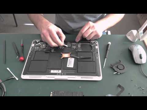 Чистка от пыли и замена термопасты на MacBook Air 11" 2011 года A1370