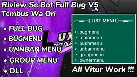 REVIEW SC FULL BUG V3,V4 TEMBUS WA ORI | ALL BUG WORK | FULL BUG | SANTET GRUP | SC LANGKA | SC BUG