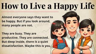 How To Live A Happy Life. || The Truth About Real Happiness || Improve Your English Fluency