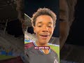 15-YEAR-OLD NATHAN TCHOUMBA REACTS TO HIS FIRST TEAM DEBUT