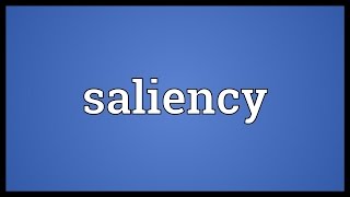 Saliency Meaning