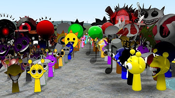 ALL 2D SPRUNKI PHASES VS ALL 3D SPRUNKI PHASES In Garry