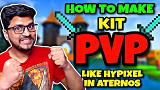 How To Make Kit PvP Server in Aternos Minecraft | How To Make KitPvP Server Like Hypixel in Aternos
