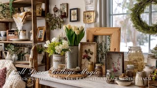 Small Space Cottage Magic ✨|  Nostalgic Winter Decorating Ideas with Vintage Rustic Charm