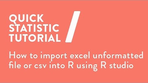 How to import excel unformatted file or csv into R using R studio