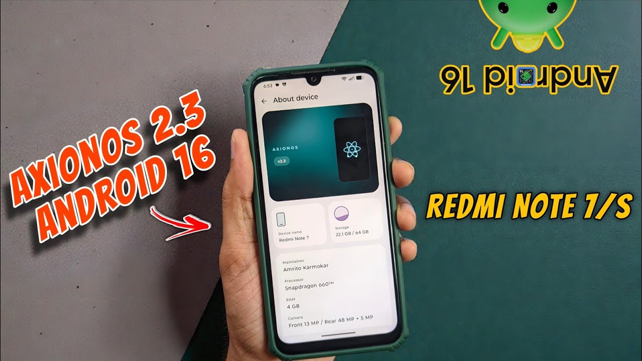 AxionOS Android 16 на Redmi Note 7 🔥 | Полный обзор, игры и настройка (2026) | RandomRepairs