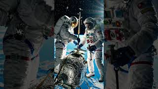 Astronauts Repairing Giant Satellite in Orbit 🚀🛰️🔧#SatelliteRepair #SpaceMission #AstronautLife