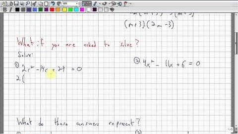 FOM 11 7.5 - Solving Quadratic Equations