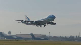 トランプ大統領がエアフォースワンで横田基地から離陸 20171107 yokota Japan USAF Air Force One
