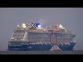 Celebrity Edge Departs Port Everglades under a Cloudy Winter Day