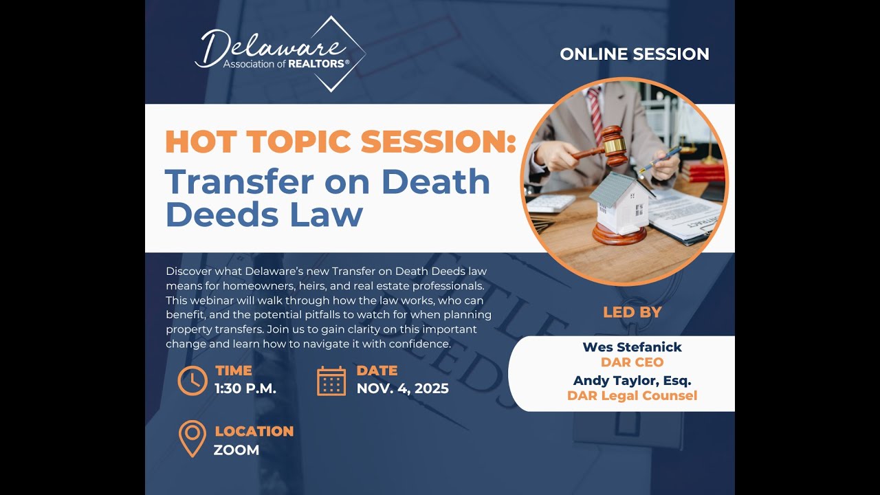 Hot Topic Session: Transfer on Death Deeds Law - YouTube