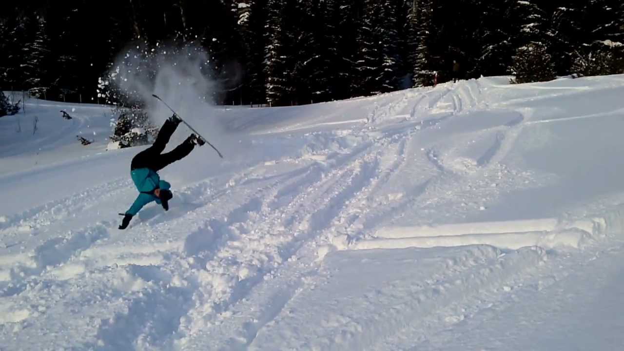 Snowboard backflip FAIL YouTube