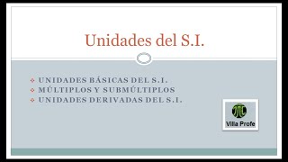 1) Unidades del Sistema Internacional de Medidas 1) Unidades del Sistema Internacional de Medidas