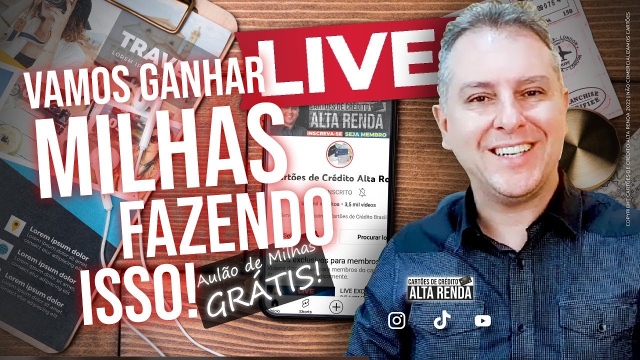 LIVE : MILHAS ÁEREAS, PONTOS NO CARTÃO, VAMOS GANHAR MAIS MILHAS. VOCÊ PERGUNTA EU RESPONDO.