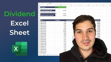 Dividend Excel Sheet [How To Get Dividend Data in Excel]