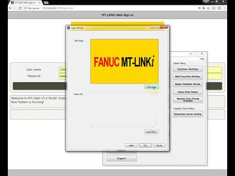 MT-LINKi - Customizing the Login Setting Screen