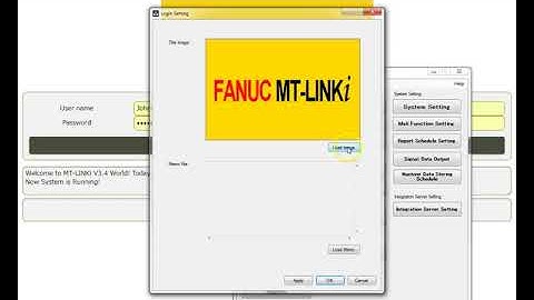 MT-LINKi - Customizing the Login Setting Screen