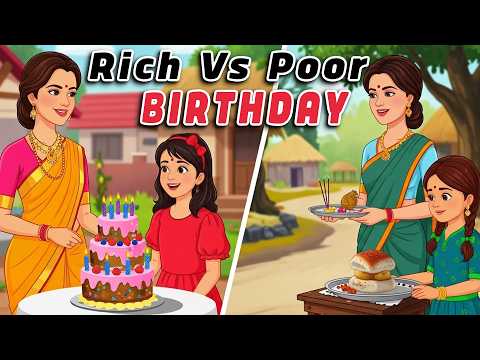 Rich Vs Poor Birthday Moral Stories In English Life Lesson Learn English Bedtime Stories 