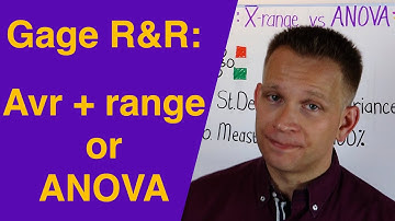 Gage R&R with ANOVA or Average and Range