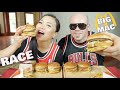 McDonalds BIG MAC RACE with HUBBY (LETS EAT) | SASVlogs