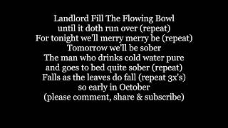 Vídeo de Landlord Fill The Flowing Bowl