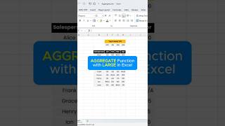 AGGREGATE Function in Excel with LARGE