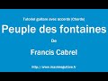 Peuple des fontaines (Francis Cabrel) - Tutoriel guitare avec partition en description (chords)