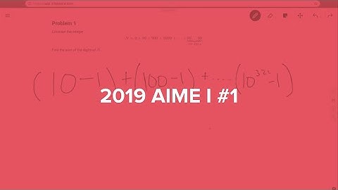 2019 AIME I #1