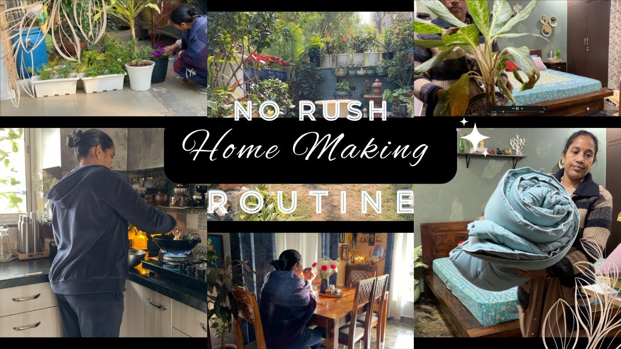 చలి రోజుల్లో Cleaning,Cooking & Gardening | Peaceful Winter Gardening | Homemaker Daily Routine