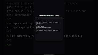 Automating OSINT with Python and Maltego