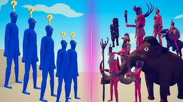 TRIBAL UNITS TEAM vs RANDOM UNITS TEAM  - Totally Accurate Battle Simulator TABS