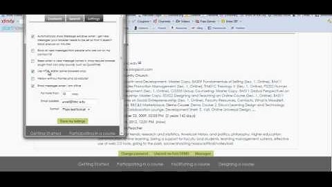 Moodle Message Settings