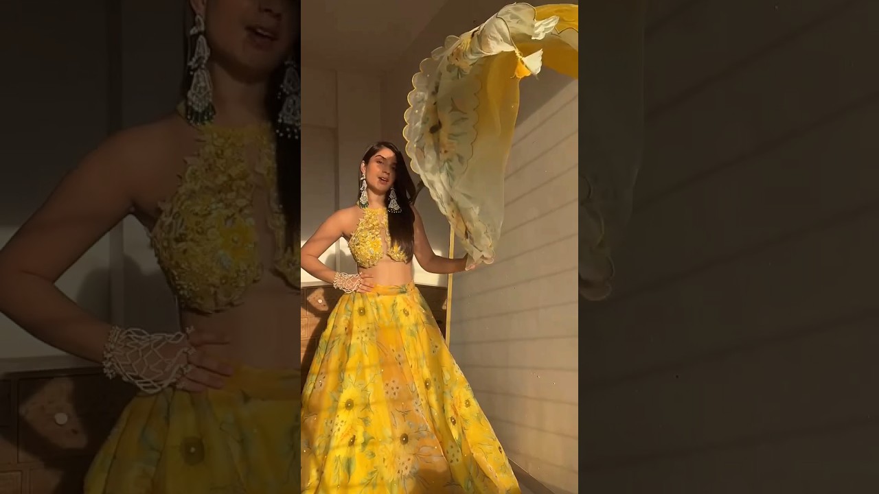 Beautiful yellow 💛 lehenga for Festival 