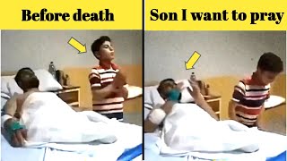 Father and son viral namaz video in hospital | Pray Allah before death | path of jannat |