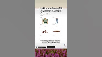 Random Outfit generator build in Notion