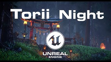 Japanese Torii Night II Unreal Engine