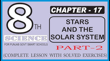 CLASS 8 SCIENCE LESSON 17 STARS AND THE SOLAR SYSTEM (PART-2)