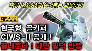 [대만반응] 한국형 골키퍼 CIWS-2 공개! “가장 완벽한 근접방어무기” 대만 밀리터리 팬 반응