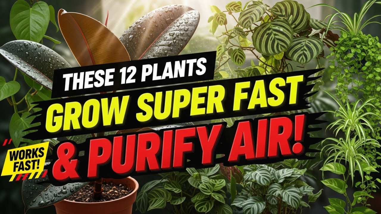🌿12 FAST-GROWING Indoor Plants That PURIFY Your Air💚(NASA-Approved BEAUTIES)